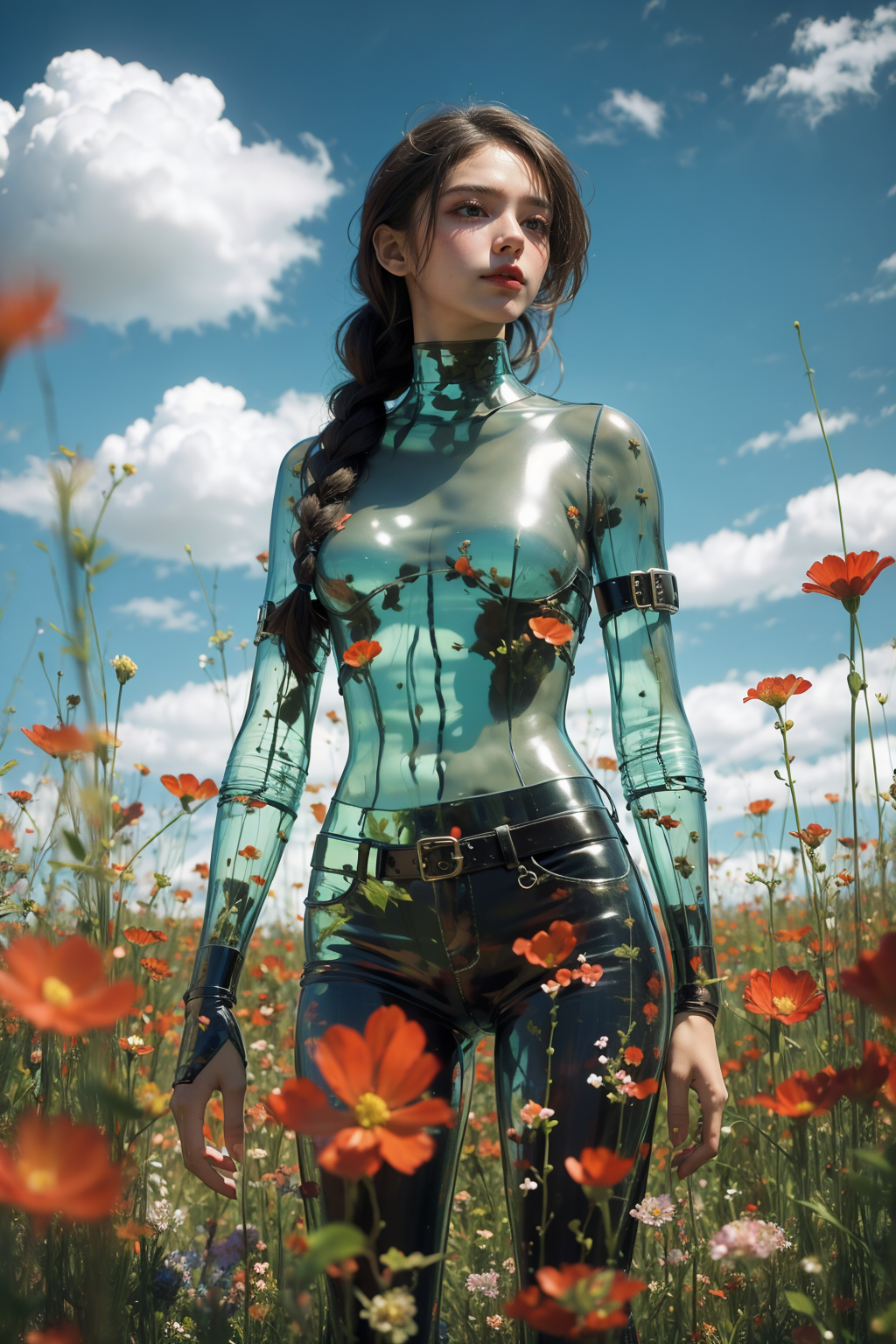 05931-3951456515-1 girl, long hair flowing, flowers, sky, outdoor, clouds, solo, red flowers, grass, fields, black hair, standing, sky, mailbox,.png